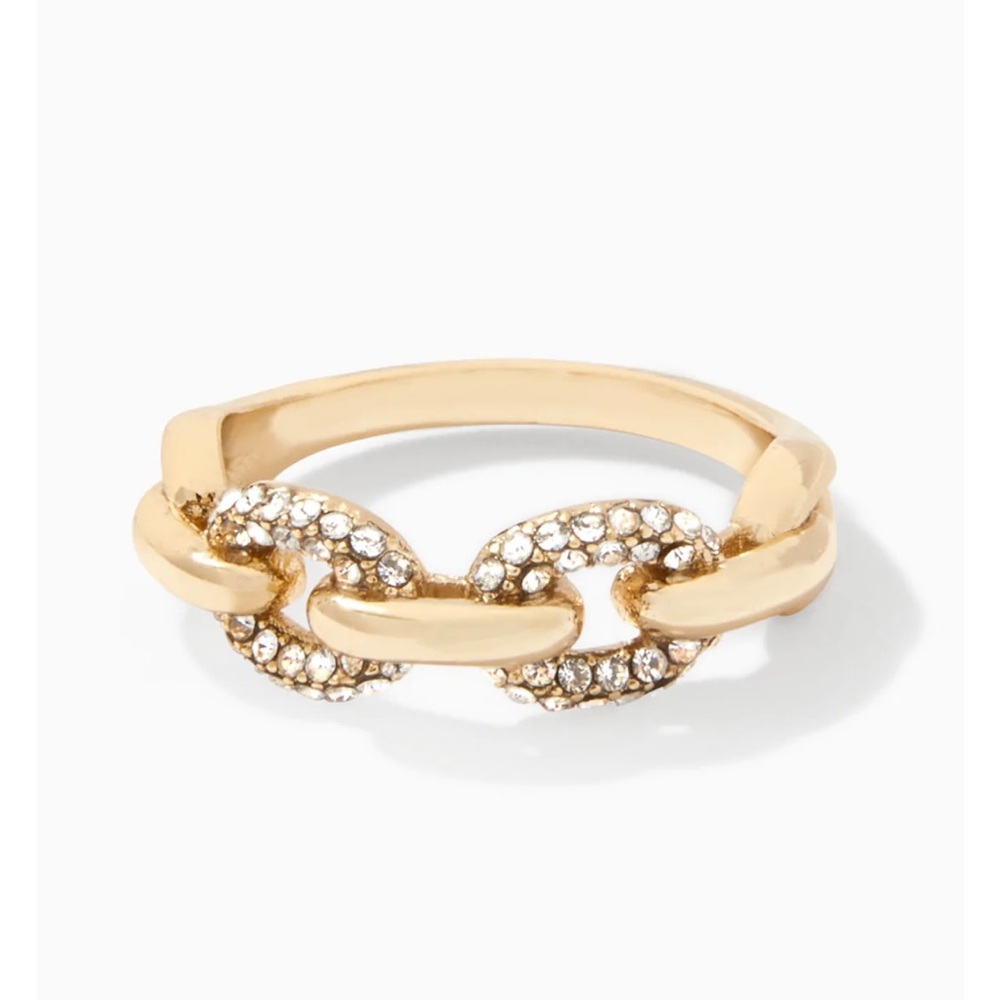 Stella & Dot Frozen Chain Ring Size 8